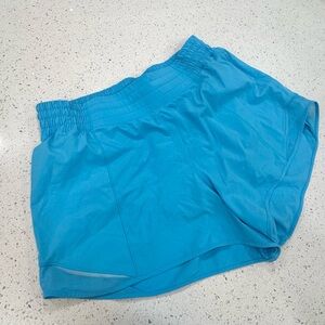 Lululemon Bright blue running Athletic Shorts size 10 4” EUC